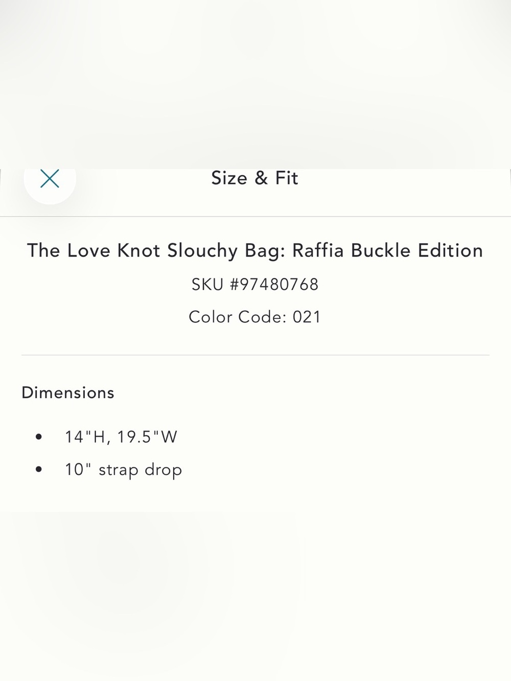 Anthropologie Love Knot Slouchy Bag - Raffia Buckle Edition in Chocolate - Picture 6 of 6